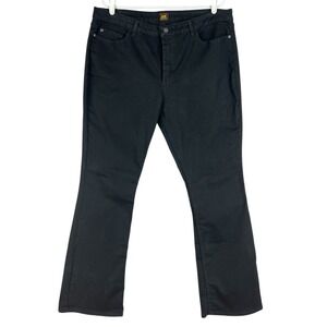 Lee Women's Bootcut Stretch Black Jeans Plus Size 18M Classic Fit Mid Rise